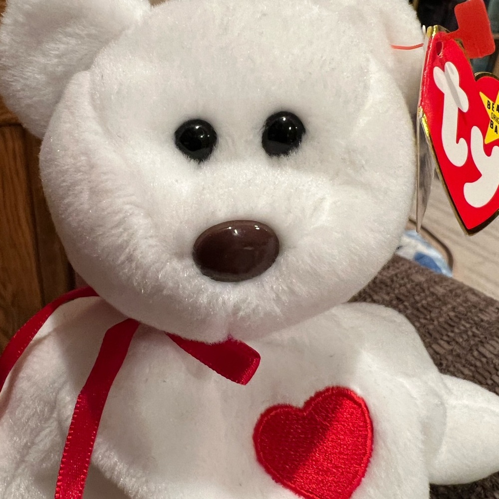 Rare PVC 4058 Brown Nose Valentino Bear Tag
Errors 1993/1994 Ty Beanie Baby